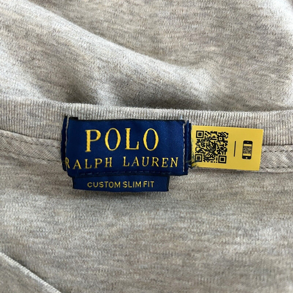 Polo Ralph Lauren Shirt Men XL Slim Fit Beige Basic Casual Basic Neutral Minimal - Picture 6 of 8
